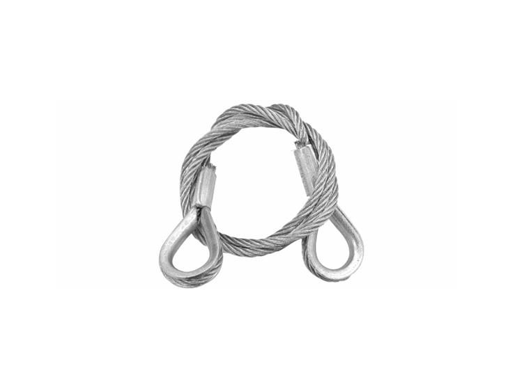 EUROLITE Steel rope 600x3mm silver with thimbles
